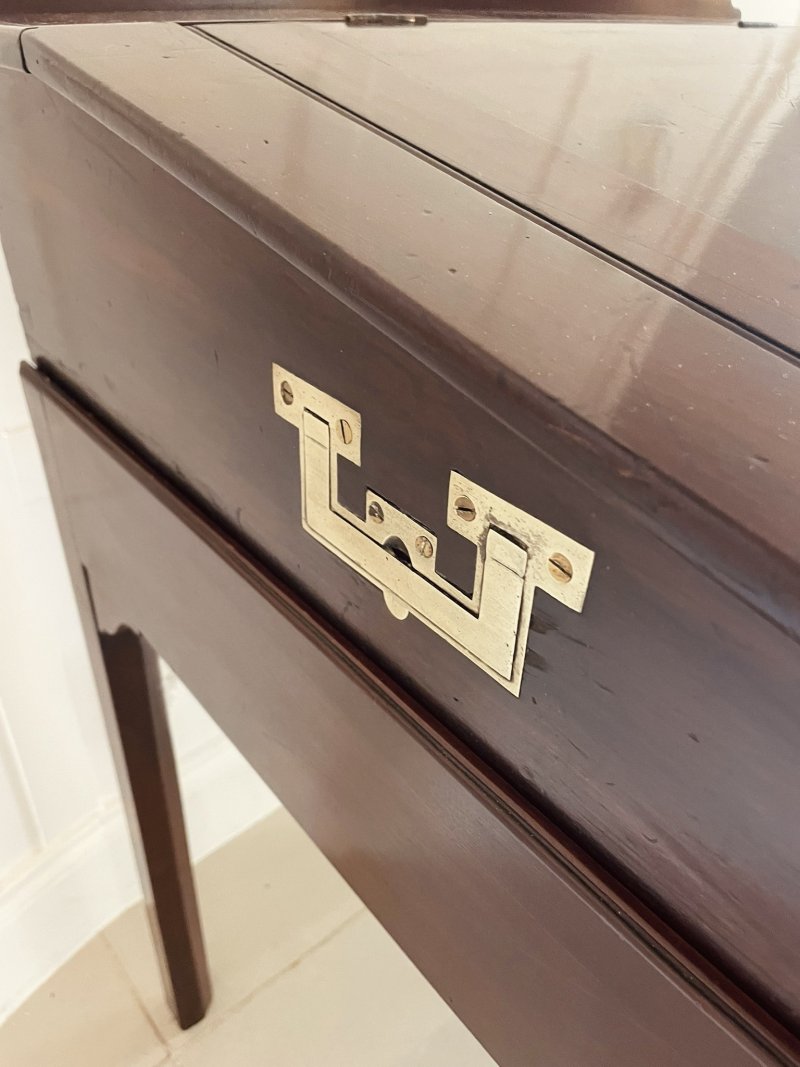 Unusual Antique George III Quality Mahogany Writing Desk